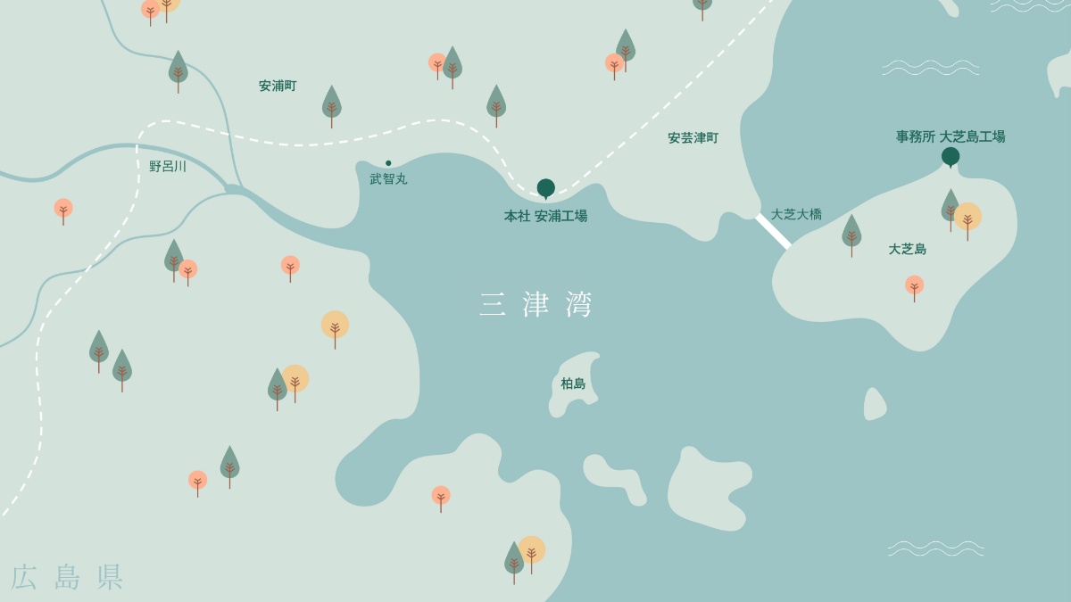広島県三津湾。美しい海で育む牡蠣。